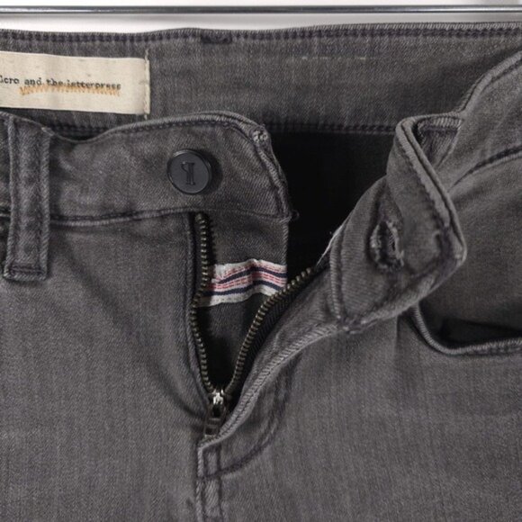 ANTHROPOLOGIE PILCRO Women’s Mid Rise Jeans Black Skinny No Size Tag 27 - Picture 9 of 12